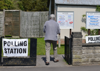 General election, polling station