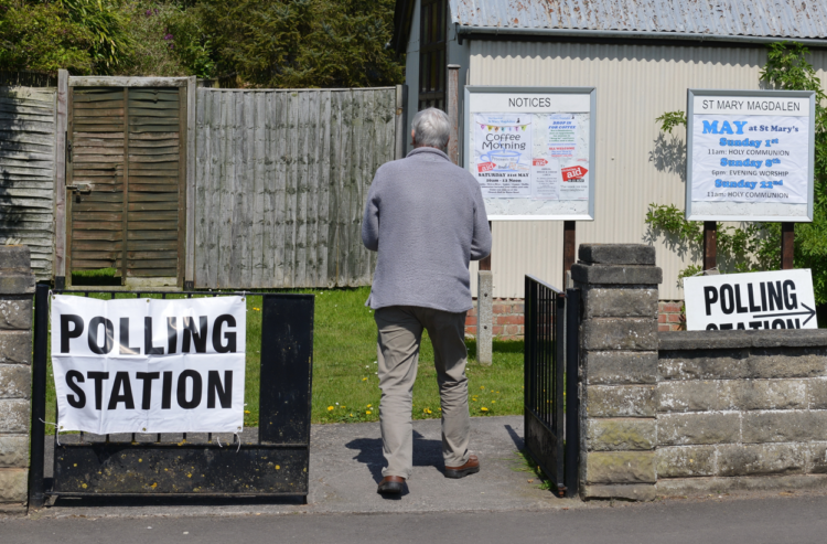 General election, polling station