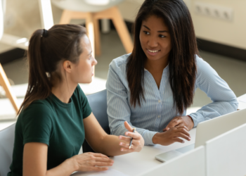 Young person getting advice