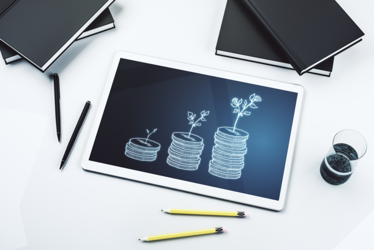 Digital pension, dashboard, online savings