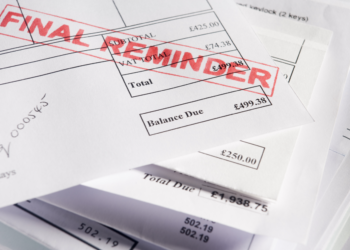 Final reminder bill, debt, financial stress