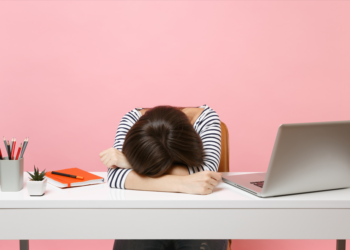 Sick at work, unwell, ill employee, tired