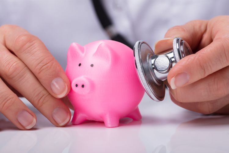 financial wellbeing, money health check, ill piggy bank