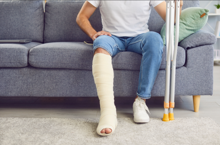 Broken leg, physical health, injury