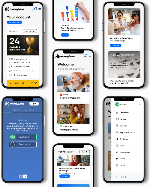 Money&me Wealth at Work platform, gamified, financial wellbeing