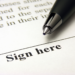 Sign here, pension scam, financial fraud, contract