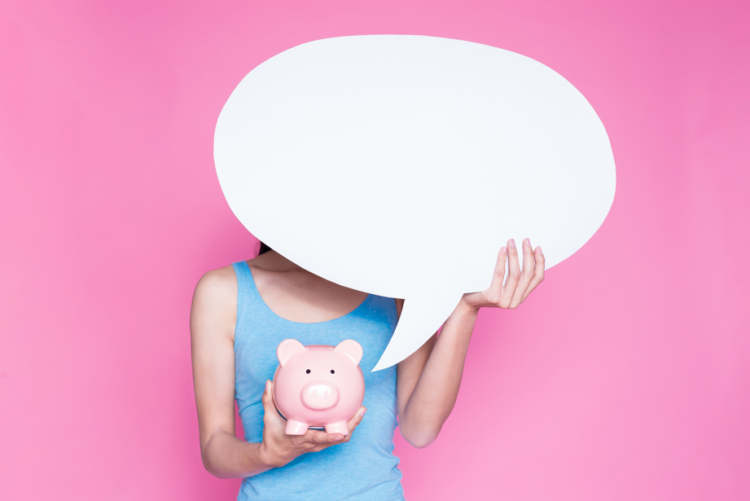 Talk Money Week, speech bubble, piggy bank, workplace savings, tax, pensions