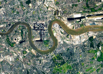 Map of the Thames, east end of London, river, Eastenders