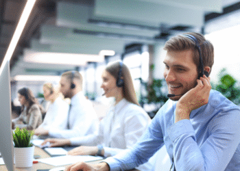 Call centre workers, phones, customer services, employment, office