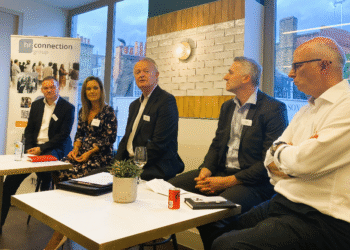 L-R Karl Cummins, NFP, Sarah Lambert, Hilton Foods, LHRC chair Craig McCoy, Ian Hodson, Housing 21, Warren Bourne, interim reward and HR director, London HR Connections, LHRC, panel, stretching your benefits budget, September 2025